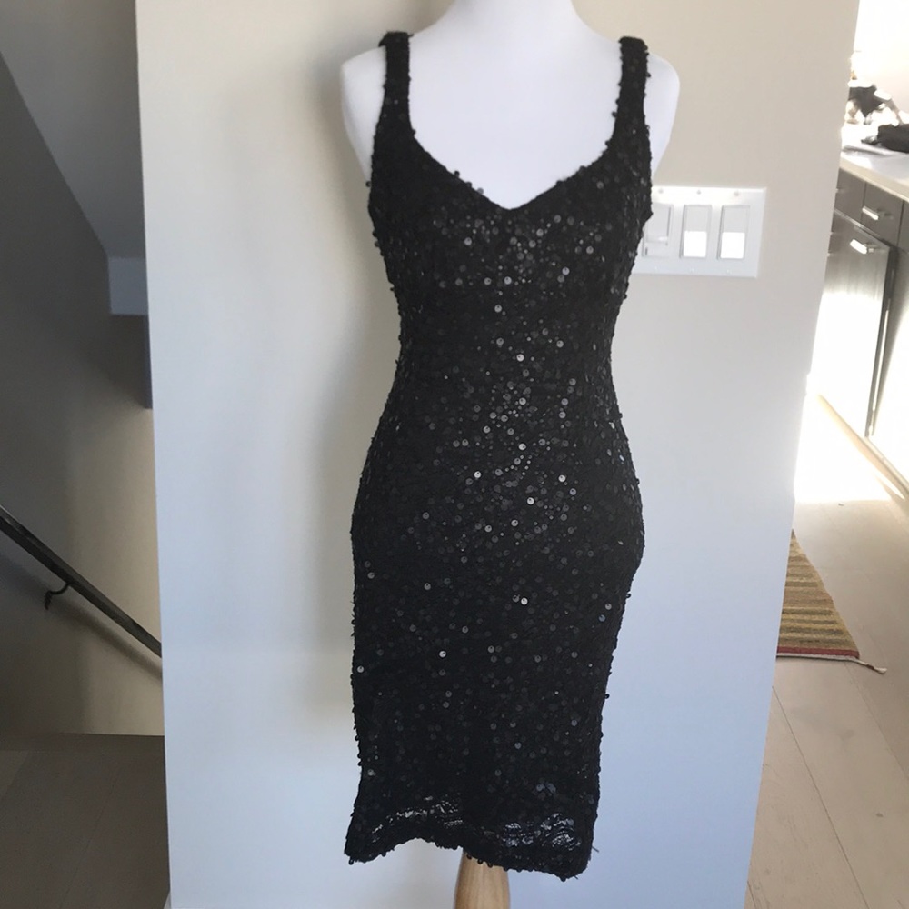 Black sequin dress